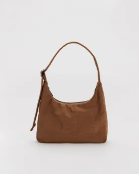 Mini Nylon Shoulder Bag - Brown