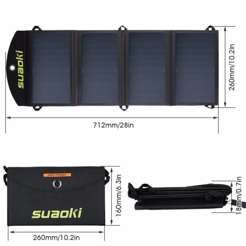 25W Portable Foldable Waterproof Solar Panels