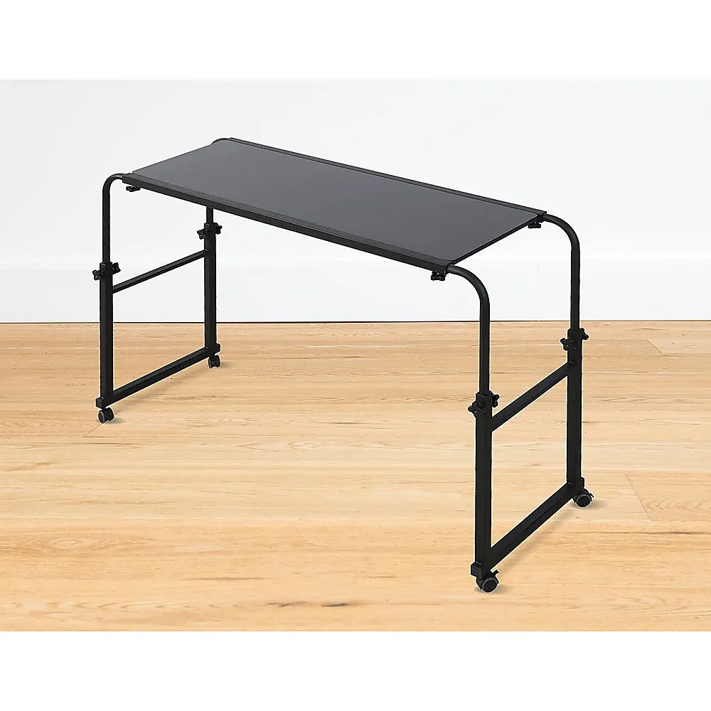 Adjustable Overbed Laptop Table with Wheels – Black Willow