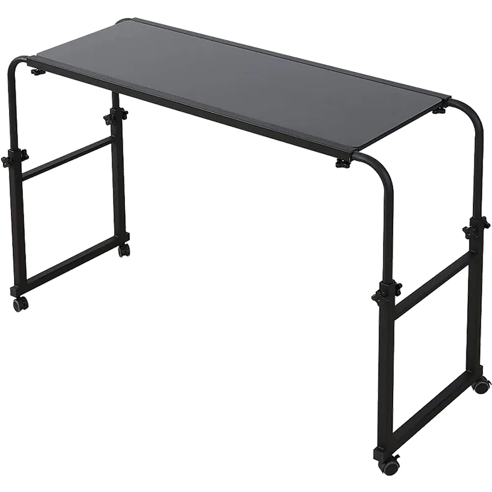 Adjustable Overbed Laptop Table with Wheels – Black Willow