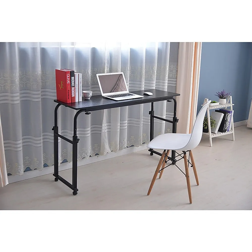 Adjustable Overbed Laptop Table with Wheels – Black Willow