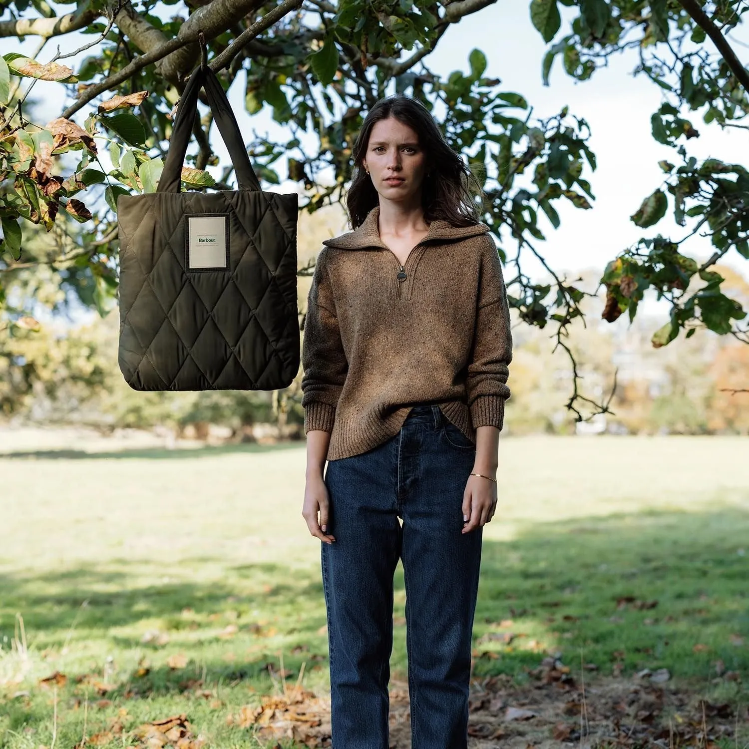 Barbour Mariah Tote in Olive