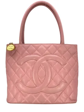 CL Quilted Caviar Medallion Tote Bag