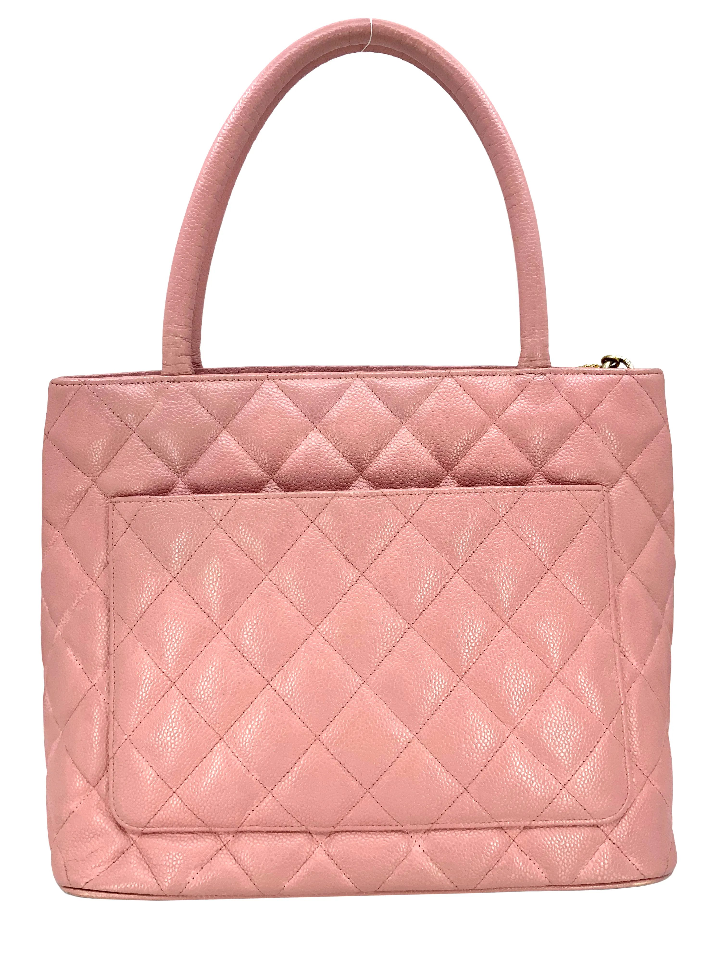 CL Quilted Caviar Medallion Tote Bag