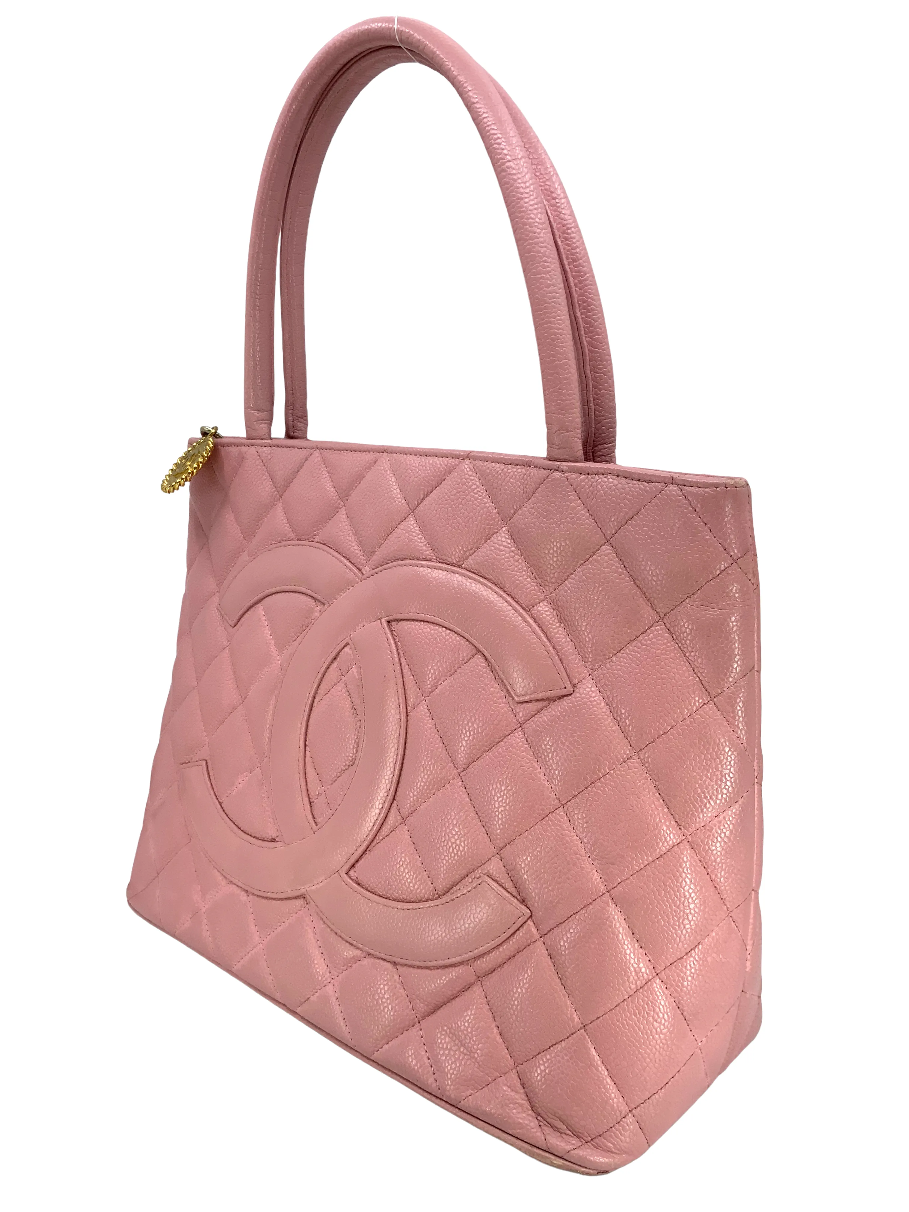 CL Quilted Caviar Medallion Tote Bag