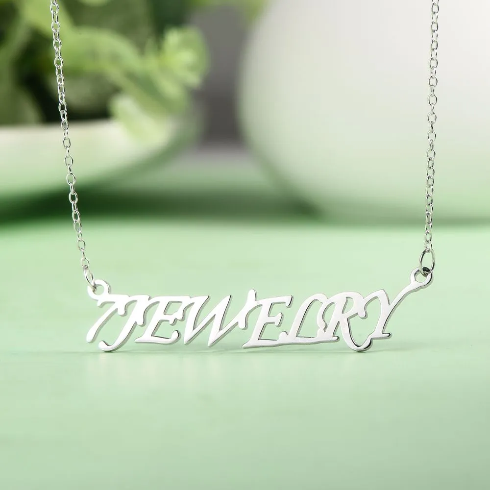 Customized necklace in real silver or real gold with your loved ones name