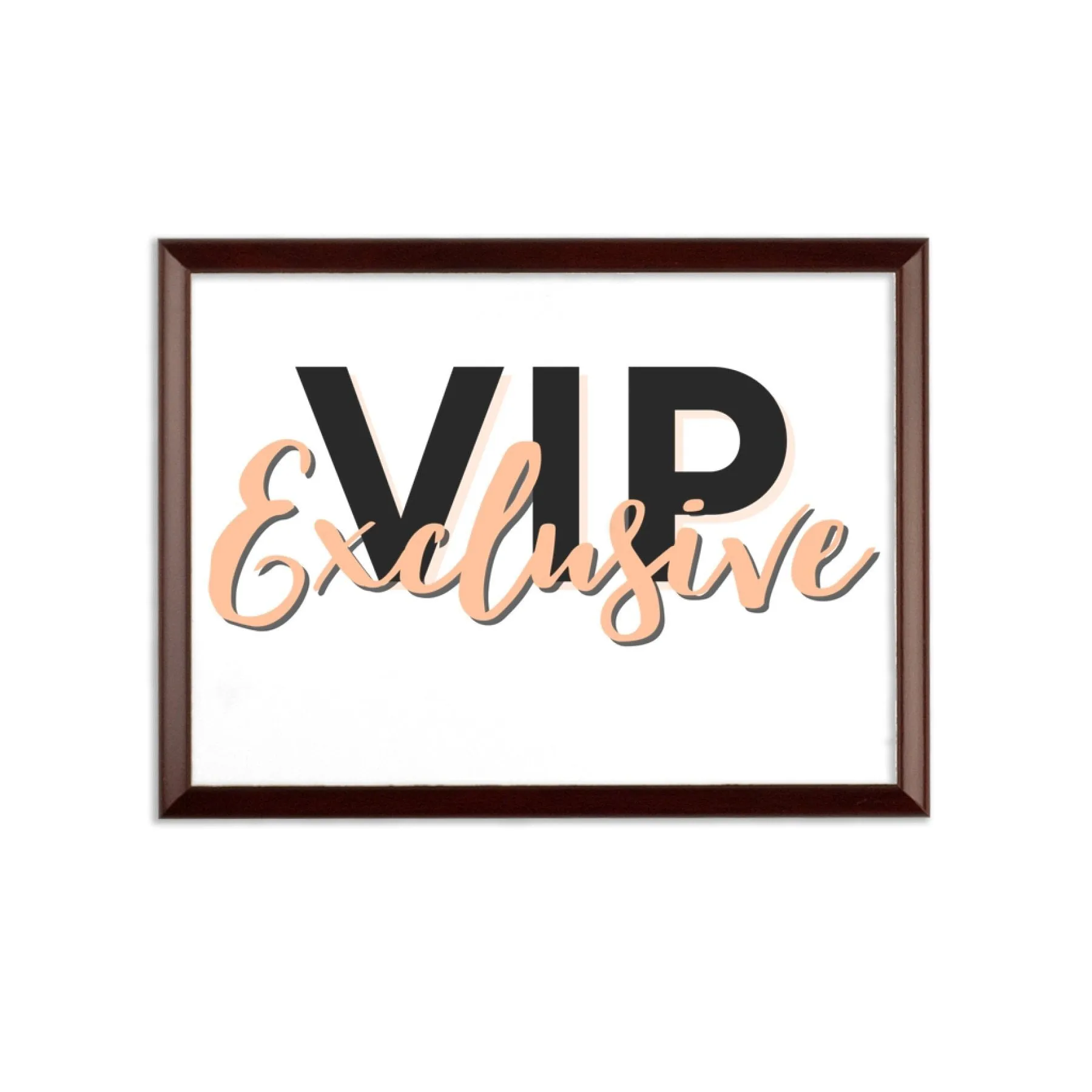 Decorative Wall Art - Vip Exclusive Black Graphic Plaque