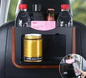 Foldable Back Seat Drink Phone Holder