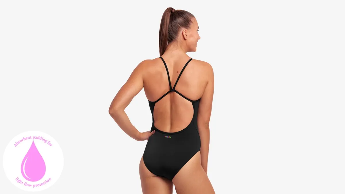 Funkita Ladies Still Black Swim Secure One Piece