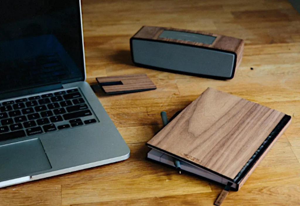 Handcrafted Wooden Journal / Planner (Laser-Engraved Tree Stump)