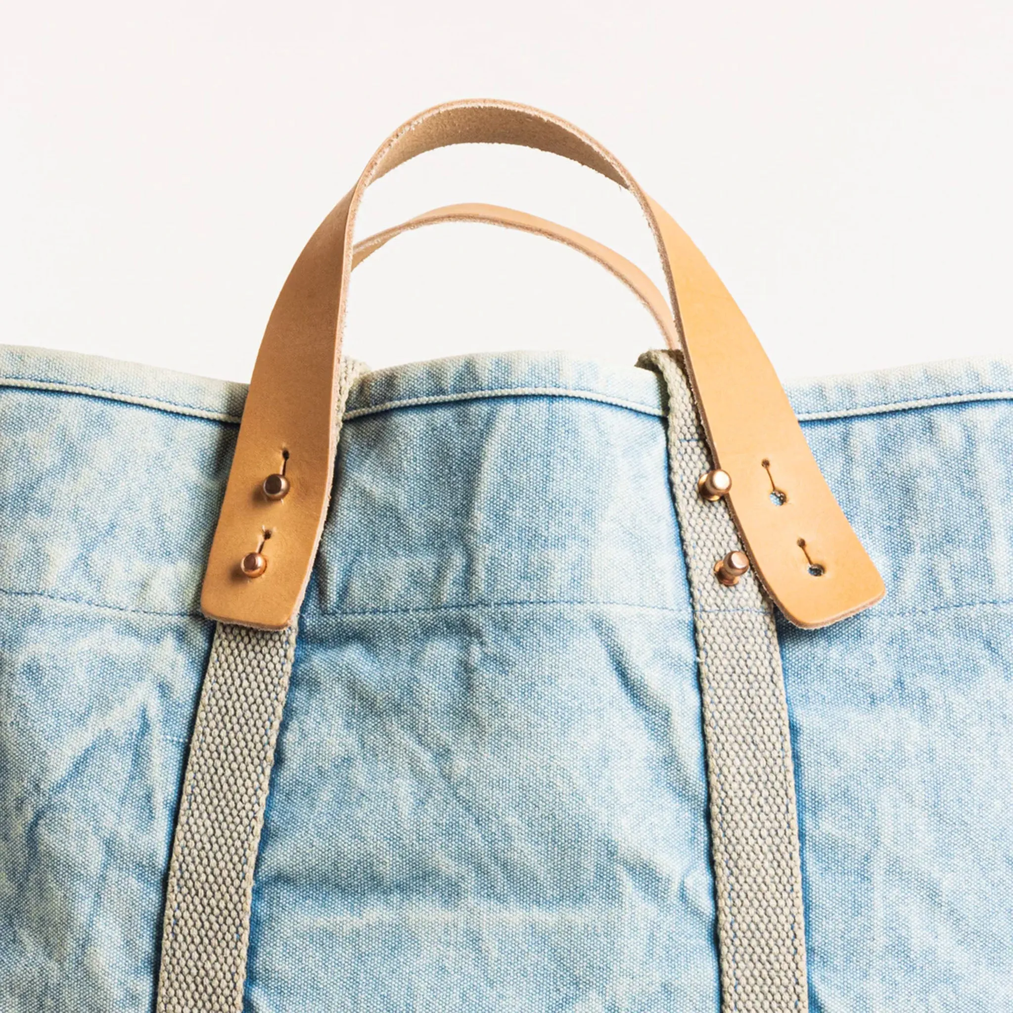 Immodest Cotton Large East-West Tote in Acid Wash