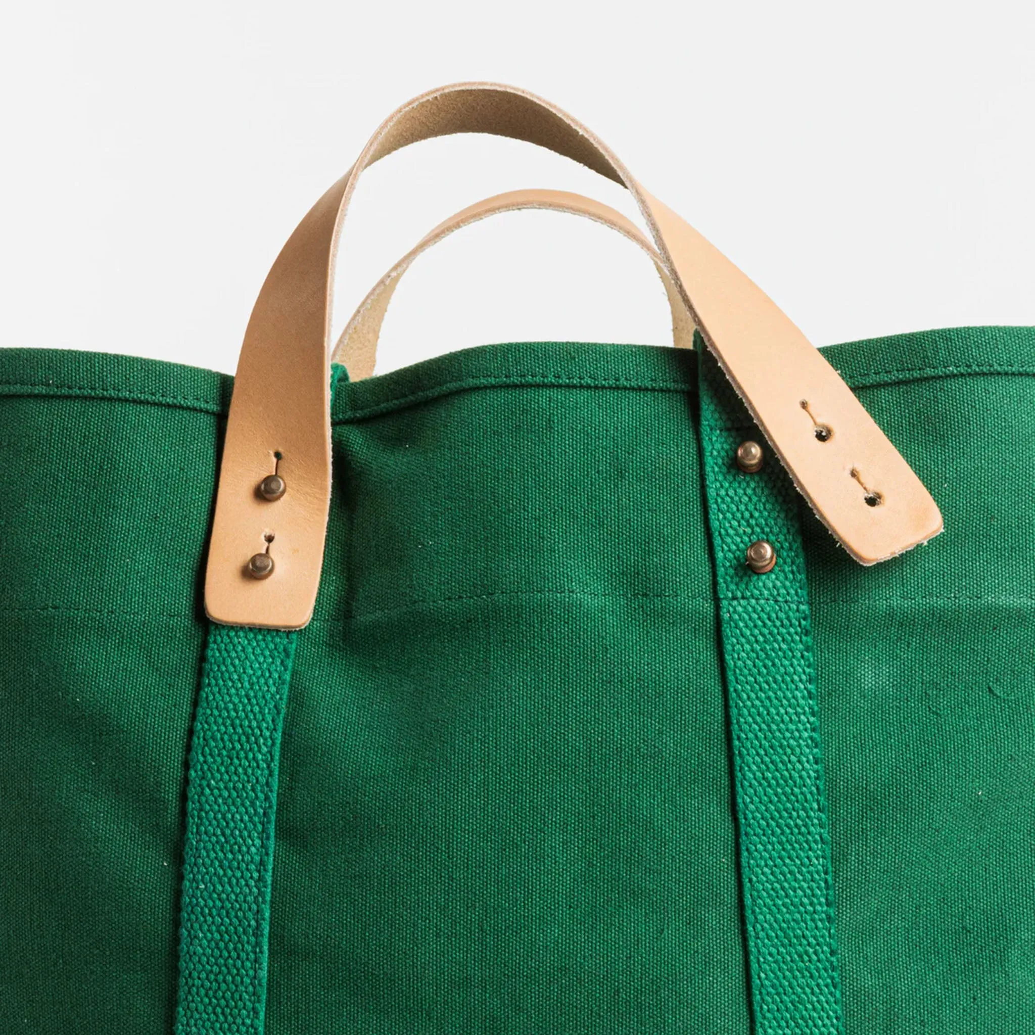 Immodest Cotton Large East-West Tote in Pine