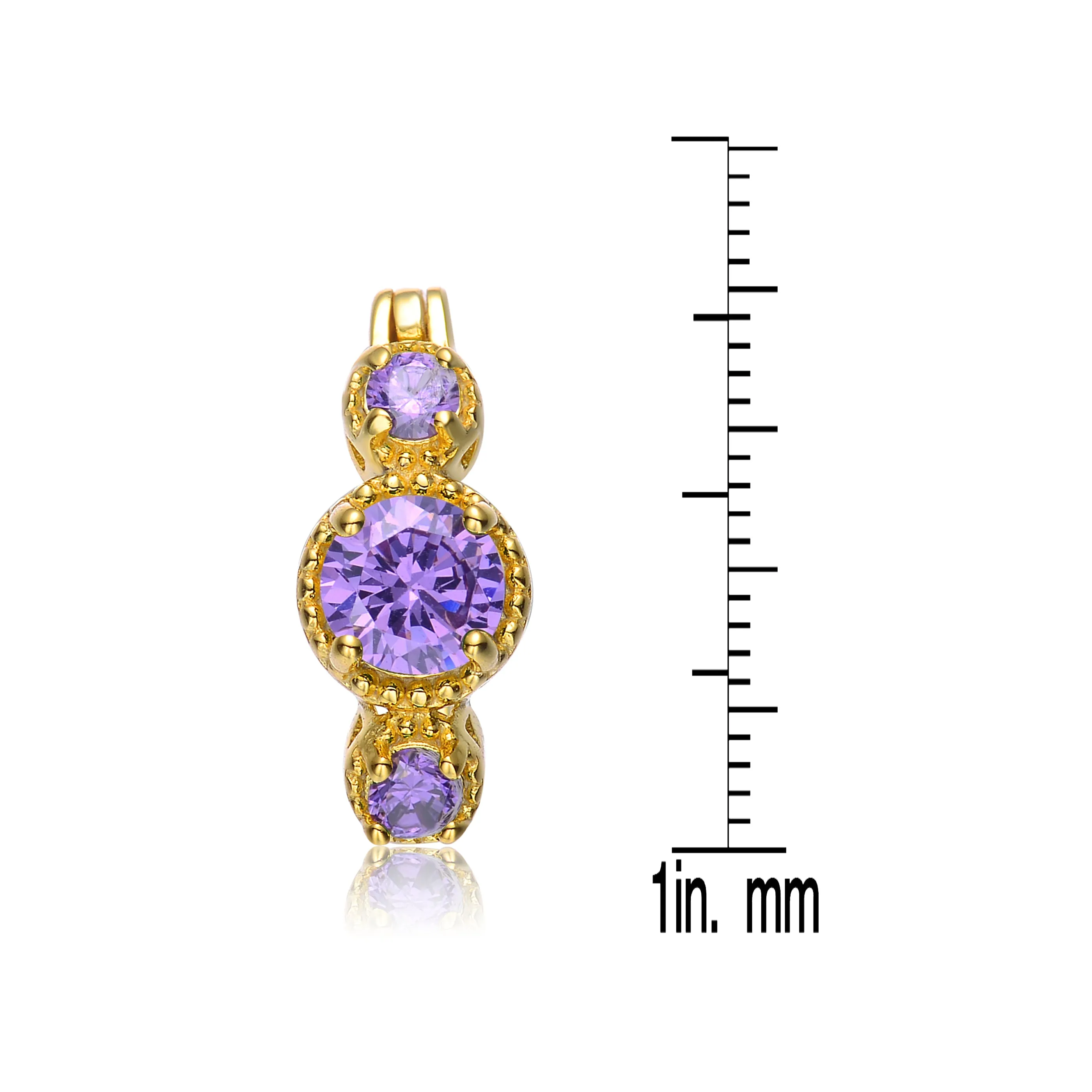 Jeanne Purple Earrings