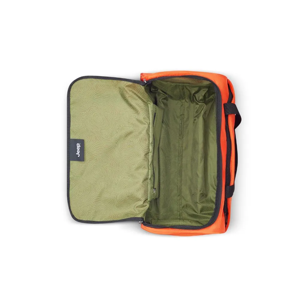 Jeep 55 cm Duel Wheel Lightweight Duffle Bag - Orange