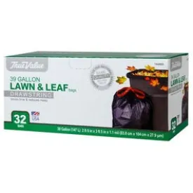 Lawn & Leaf Trash Bags, Black, 32-Ct., 39-Gal.