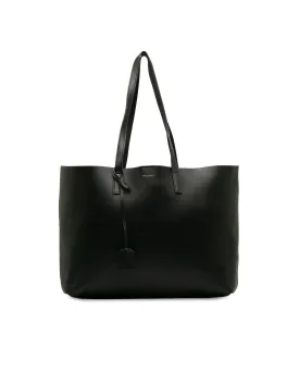 Leather Shopping Tote with Flat Shoulder Straps