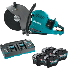 Makita GEC01PL4 80V max (40V max X2) XGT® Brushless 14" Power Cutter Kit with 4 Batteries, AFT®, Electric Brake (8.0Ah)