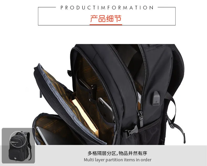 Men's backpack mountaineering bag waterproof Oxford cloth casual backpack