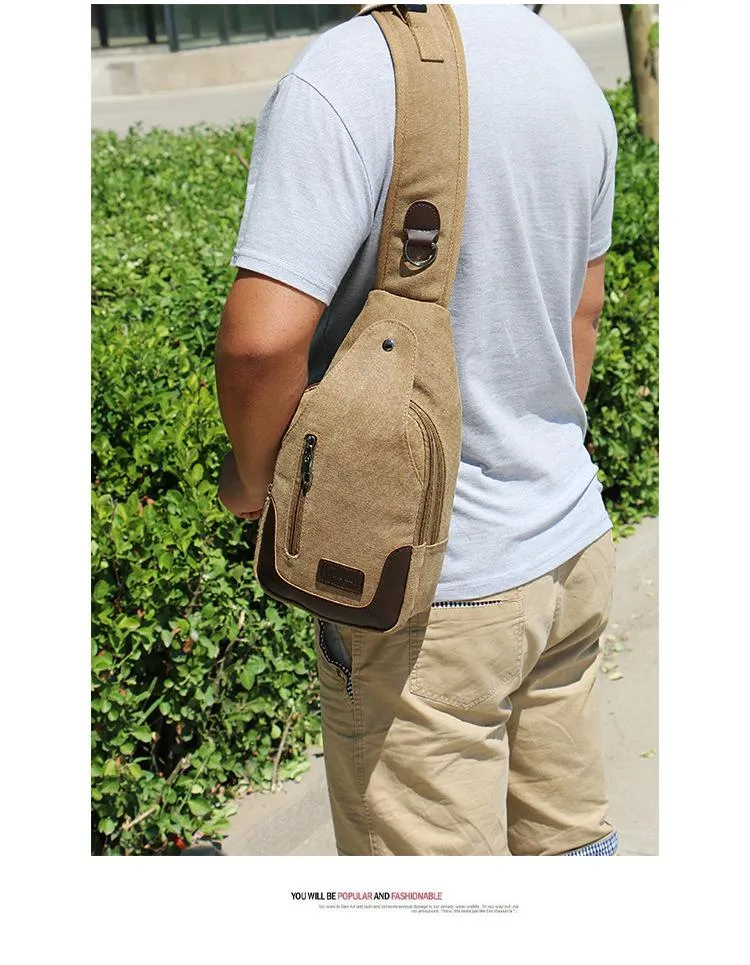 Outdoor sports small Messenger bag canvas diagonal bag