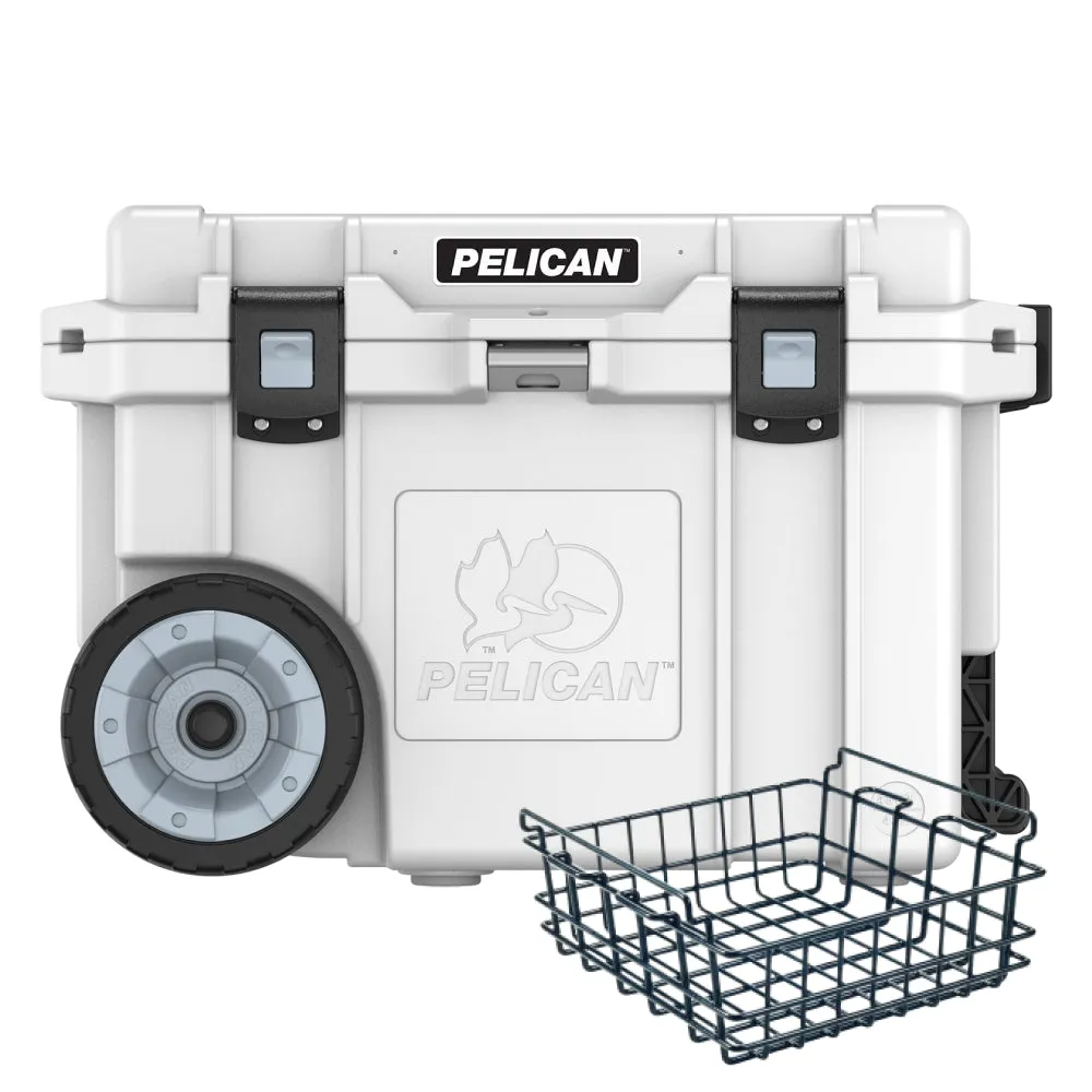 Pelican 45QT Elite Wheeled Cooler FREE Dry Basket