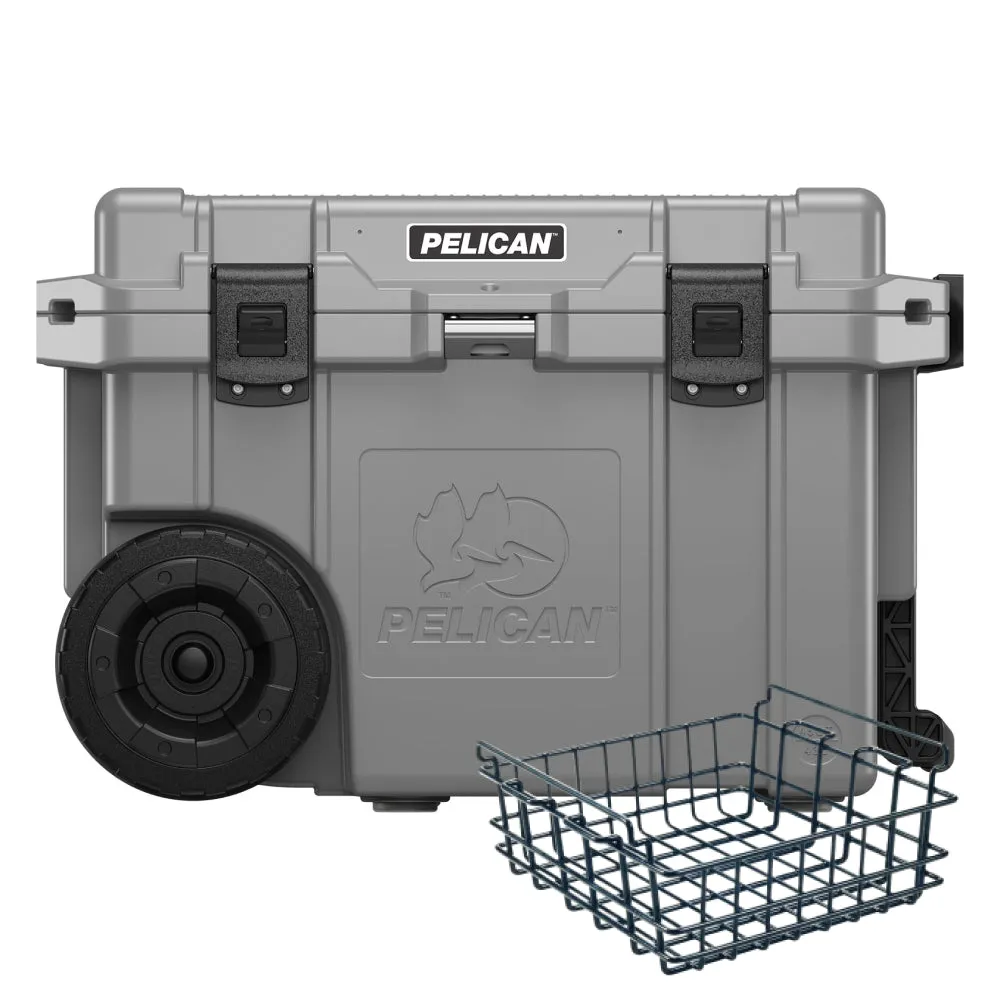 Pelican 45QT Elite Wheeled Cooler FREE Dry Basket