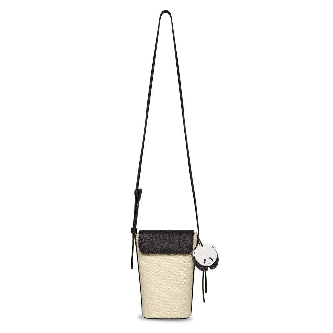 Penguin Cellphone Crossbody Bag   Panda Bag Cham - Cream/Black