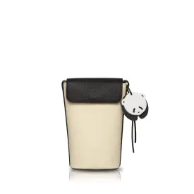 Penguin Cellphone Crossbody Bag   Panda Bag Cham - Cream/Black