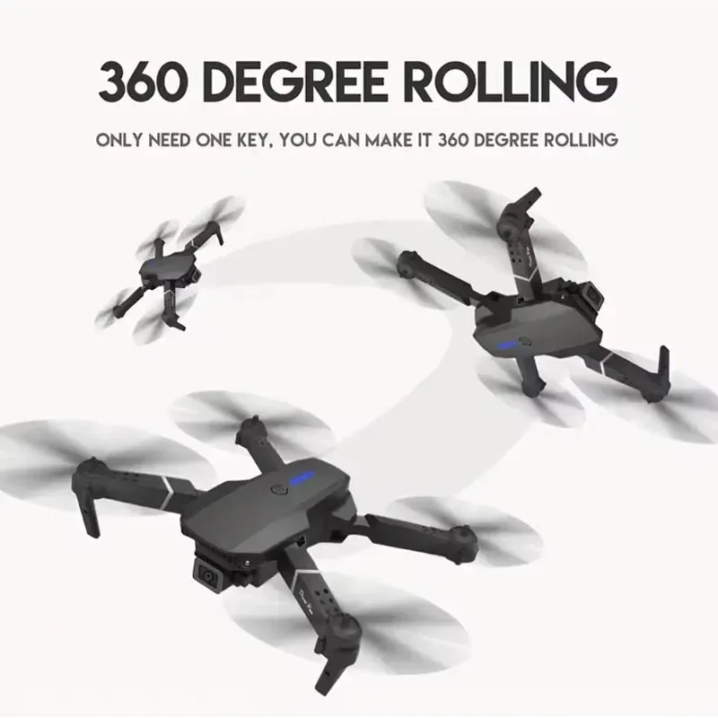 Professional  Foldable RC Helicopter Drone 4K with 1080P Wide Angle Dual HD Camera