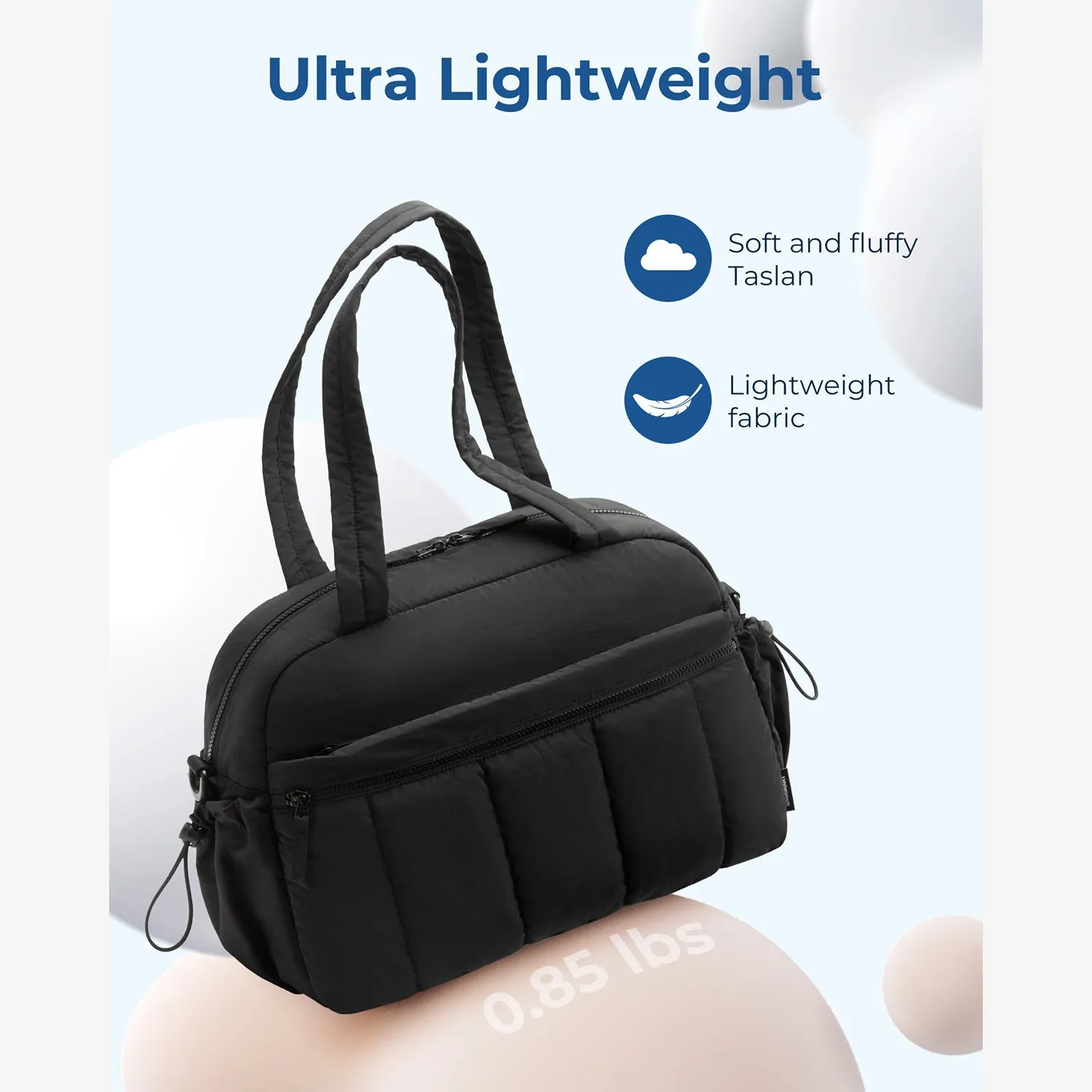 Puffy Water-Resistant Gym & Travel Duffle Bag