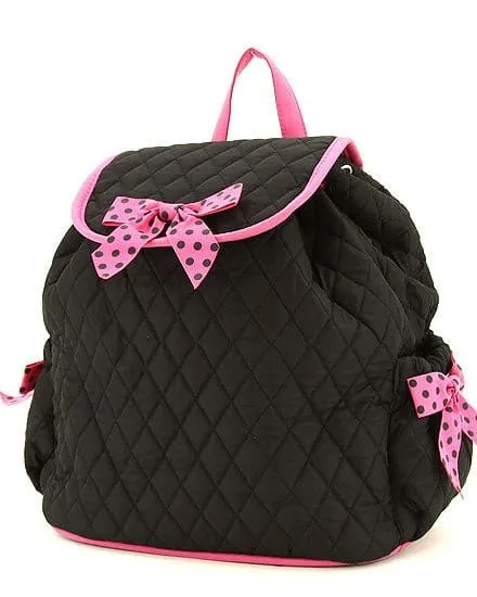 QSD2707 Quilted Solid Drawstring Backpack