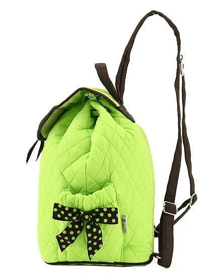 QSD2707 Quilted Solid Drawstring Backpack