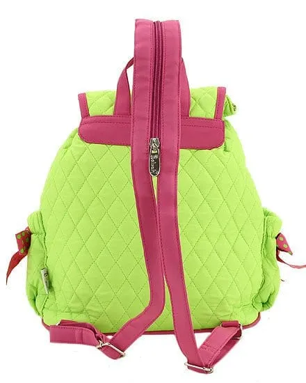 QSD2707 Quilted Solid Drawstring Backpack