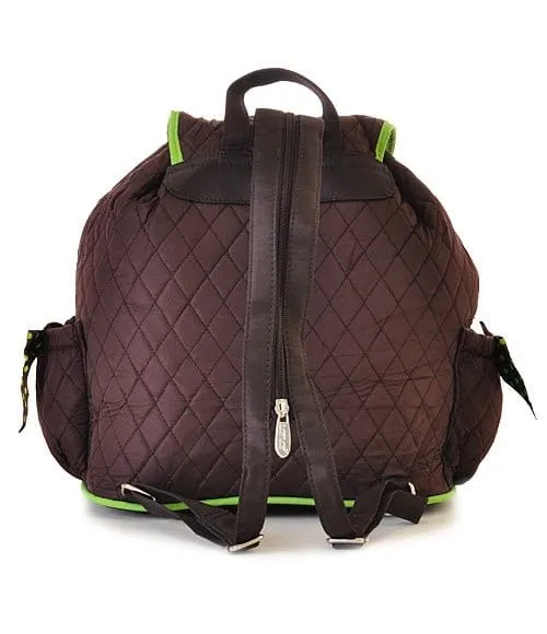 QSD2707 Quilted Solid Drawstring Backpack