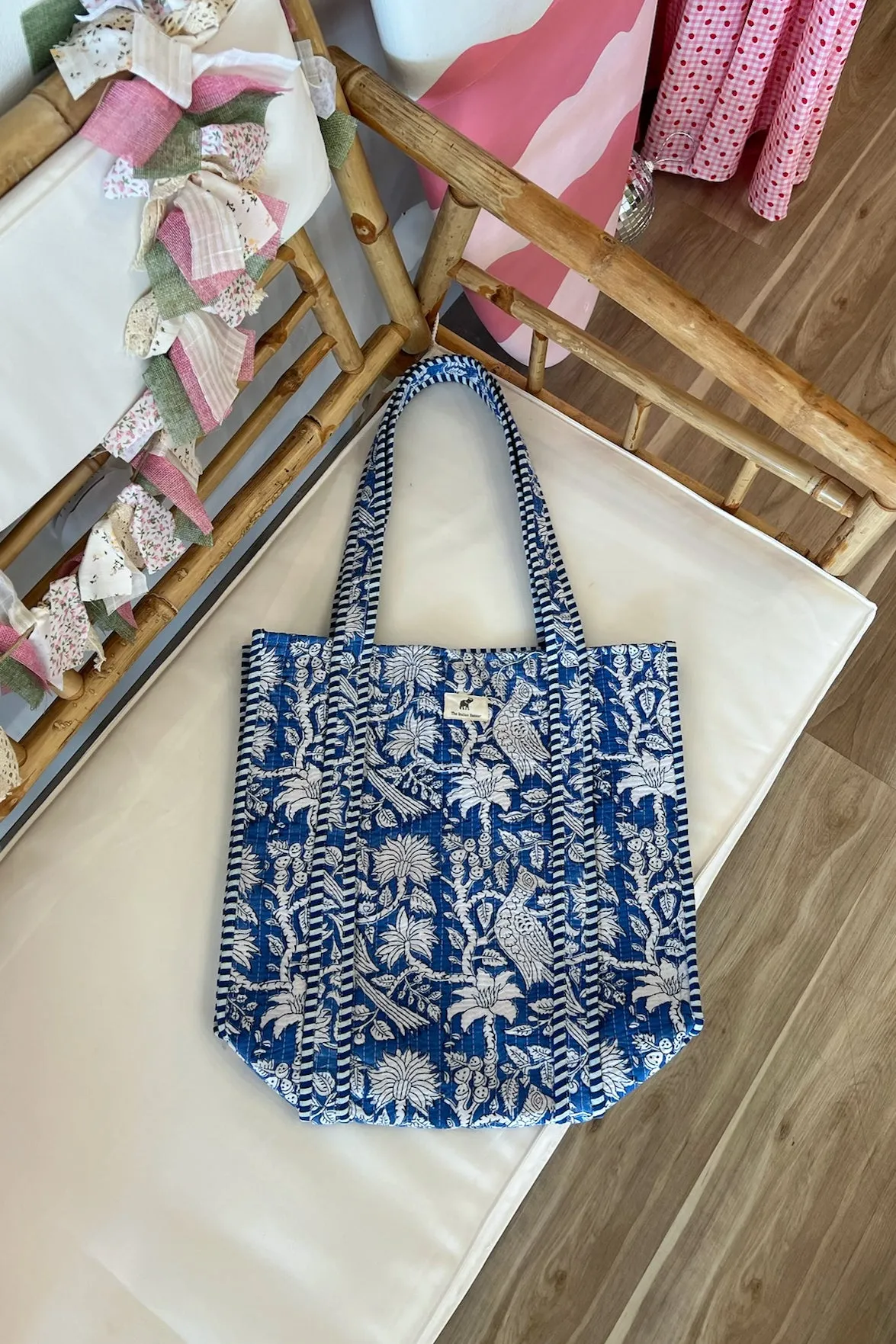 Quilted Reversible Tote Bag