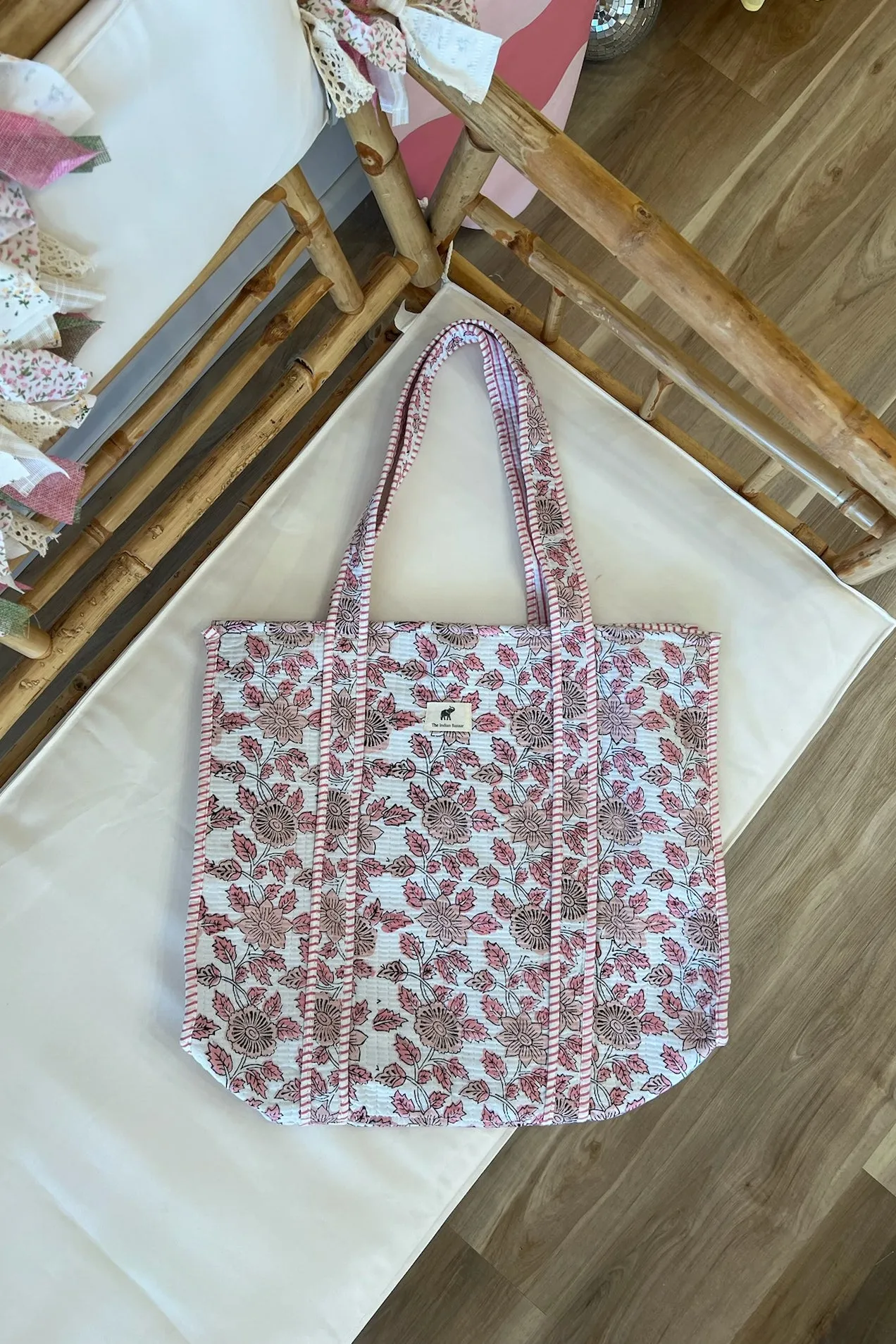 Quilted Reversible Tote Bag