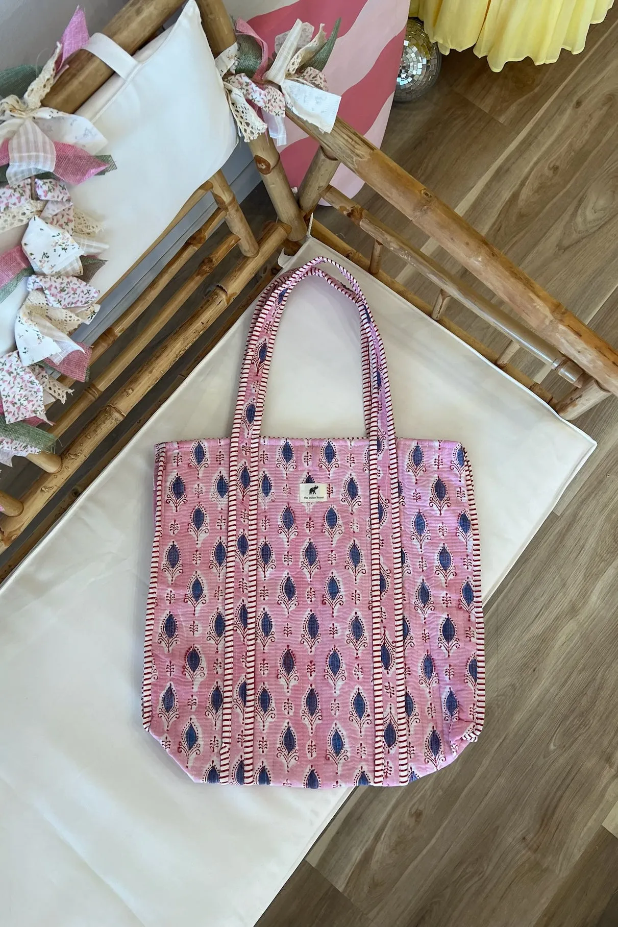 Quilted Reversible Tote Bag