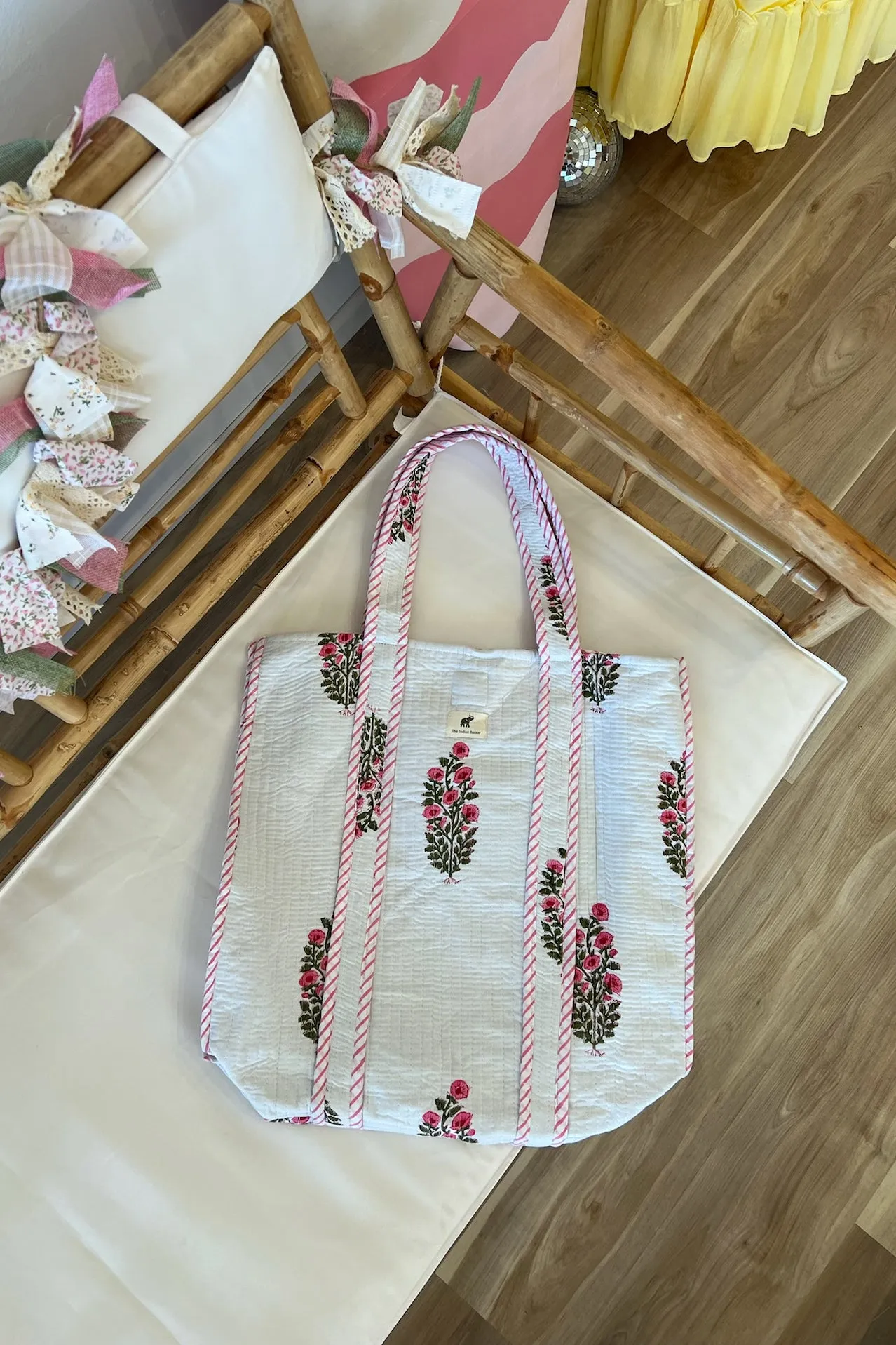 Quilted Reversible Tote Bag