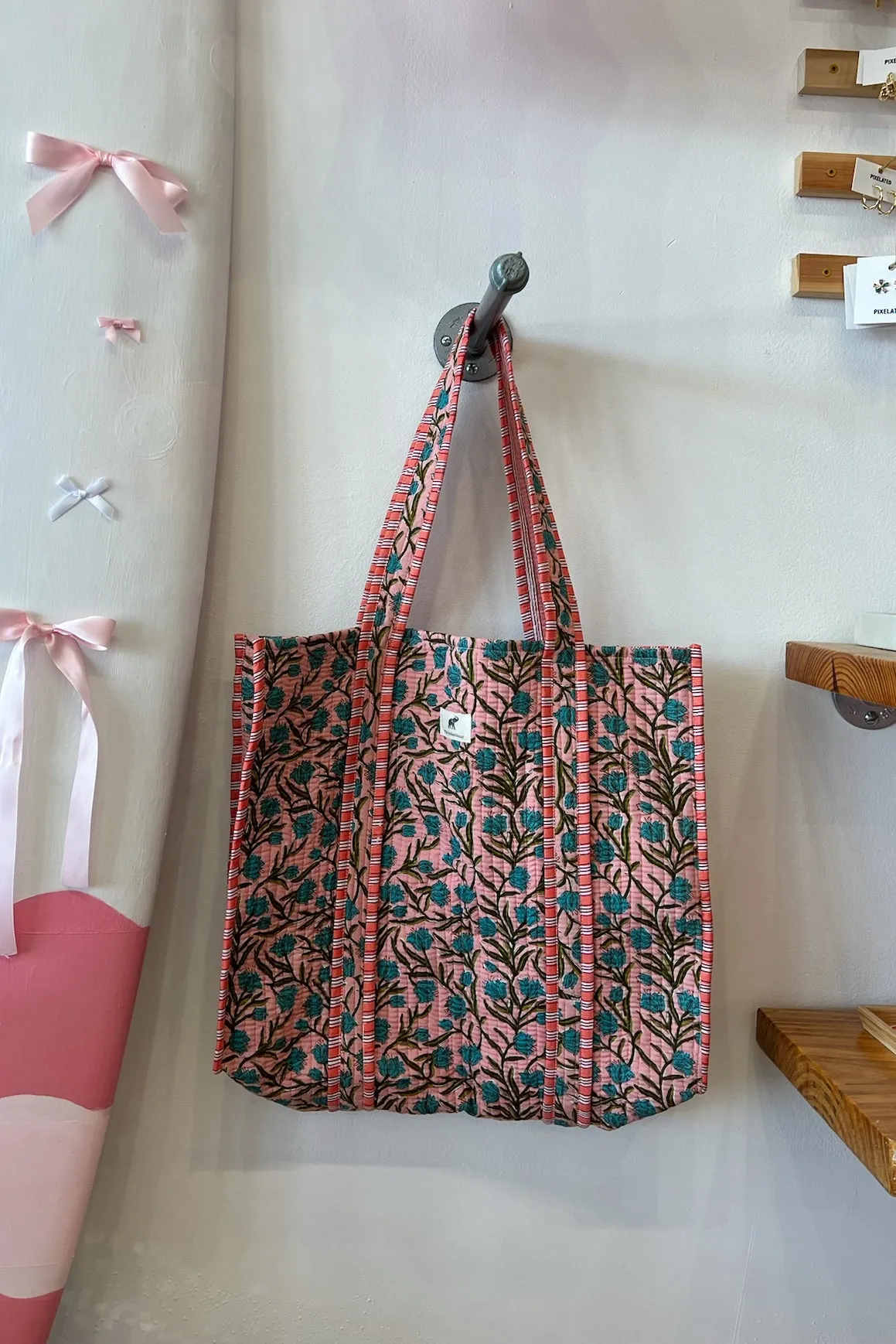 Quilted Reversible Tote Bag