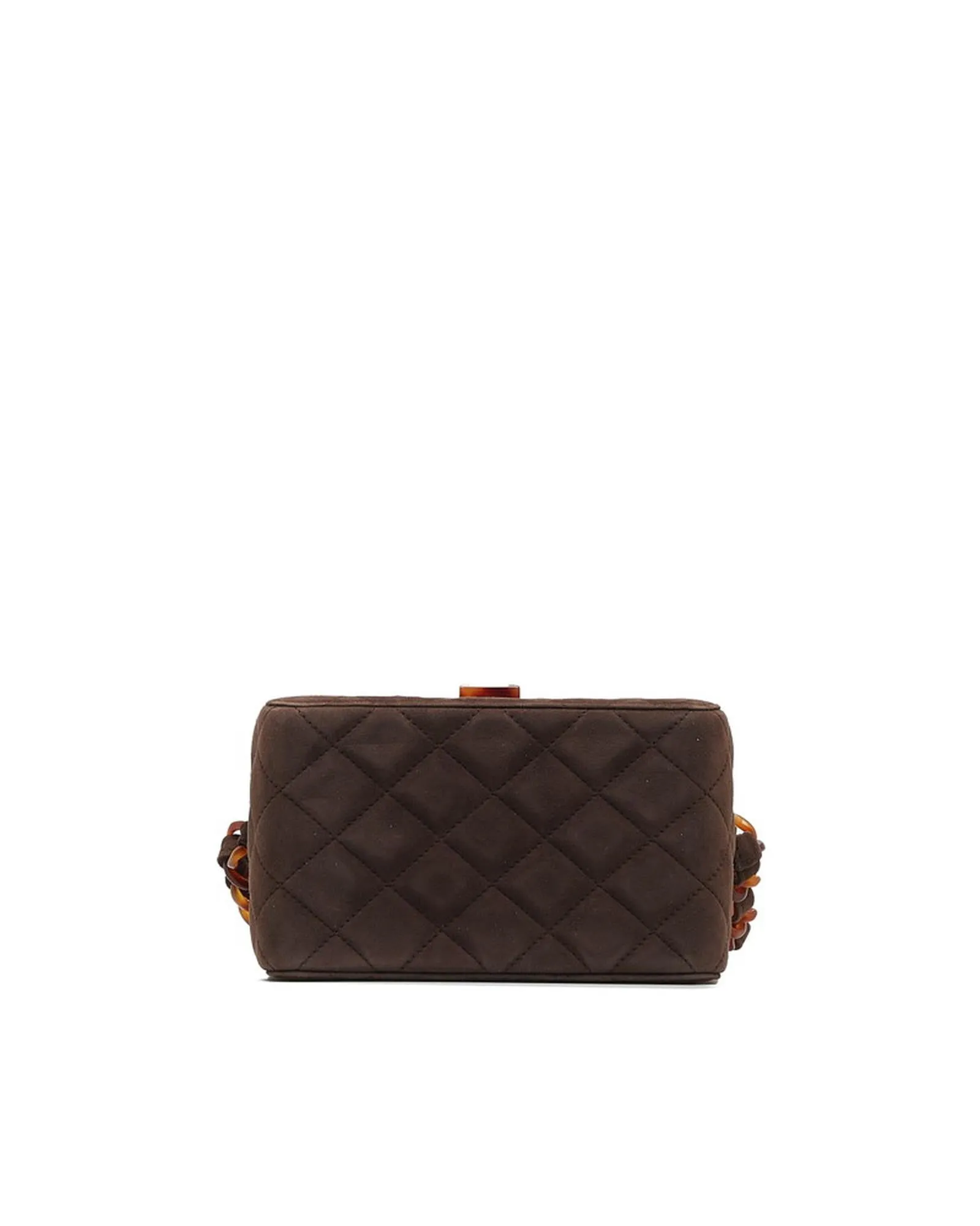 Quilted Suede Chain Vanity Bag