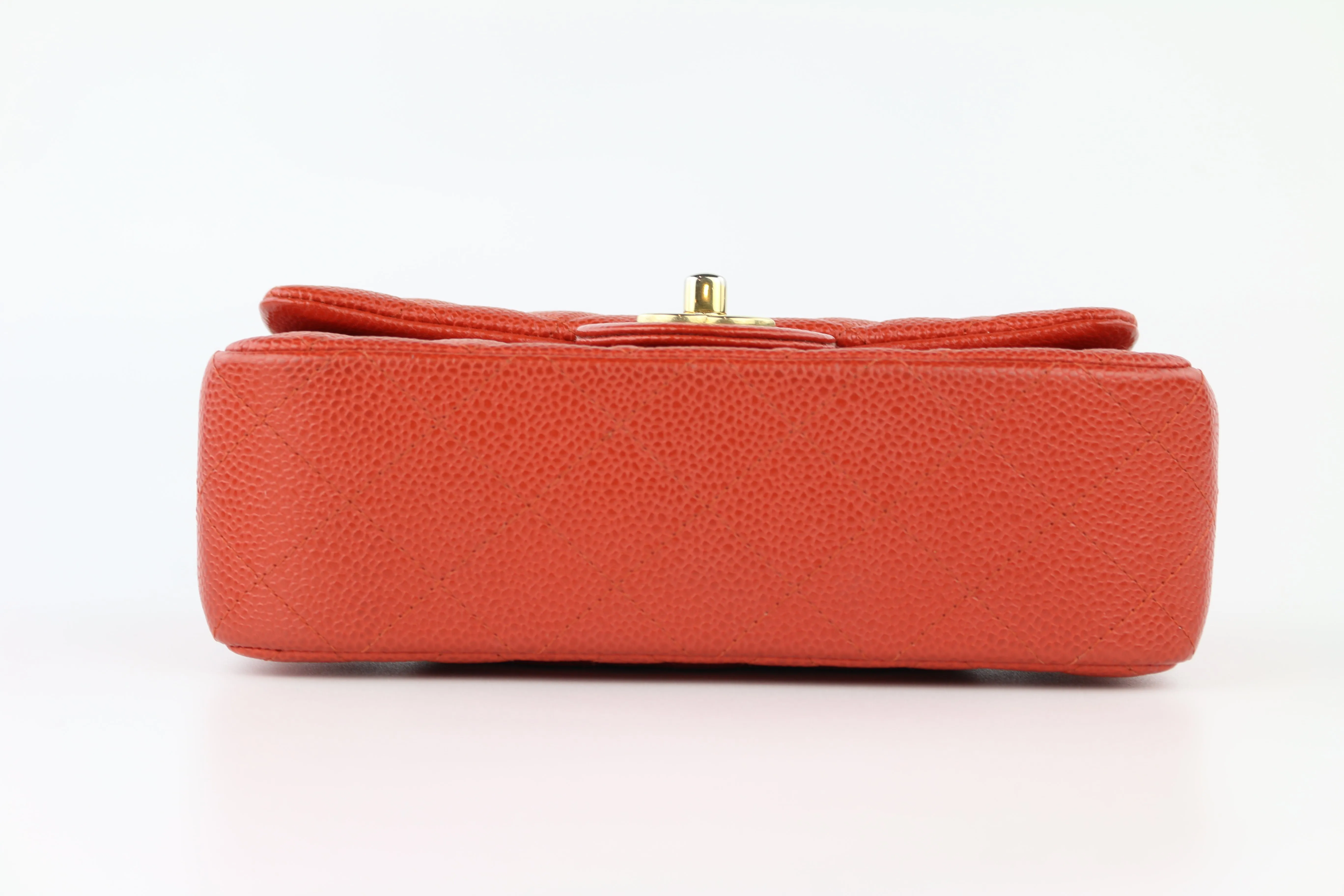 Red Caviar Quilted Rectangular Mini