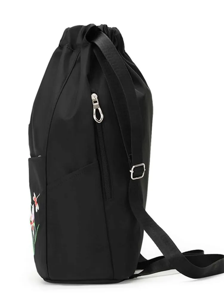 Travel Drawstring Bag (Black)