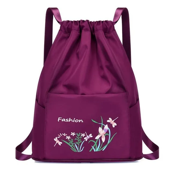 Travel Drawstring Bag (Dark Purple)