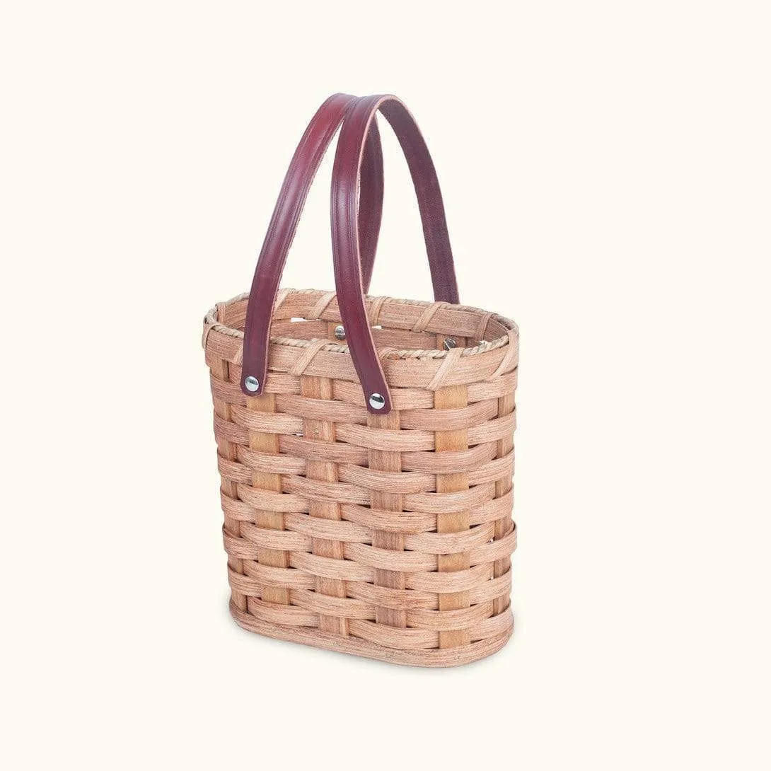 Wine Bottle Tote Basket | Amish Wicker 2 Bottle Wine Carrier