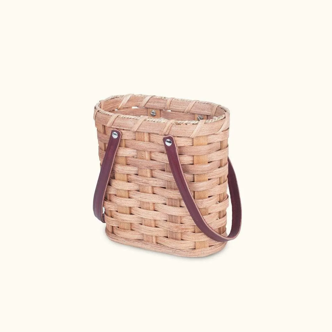 Wine Bottle Tote Basket | Amish Wicker 2 Bottle Wine Carrier